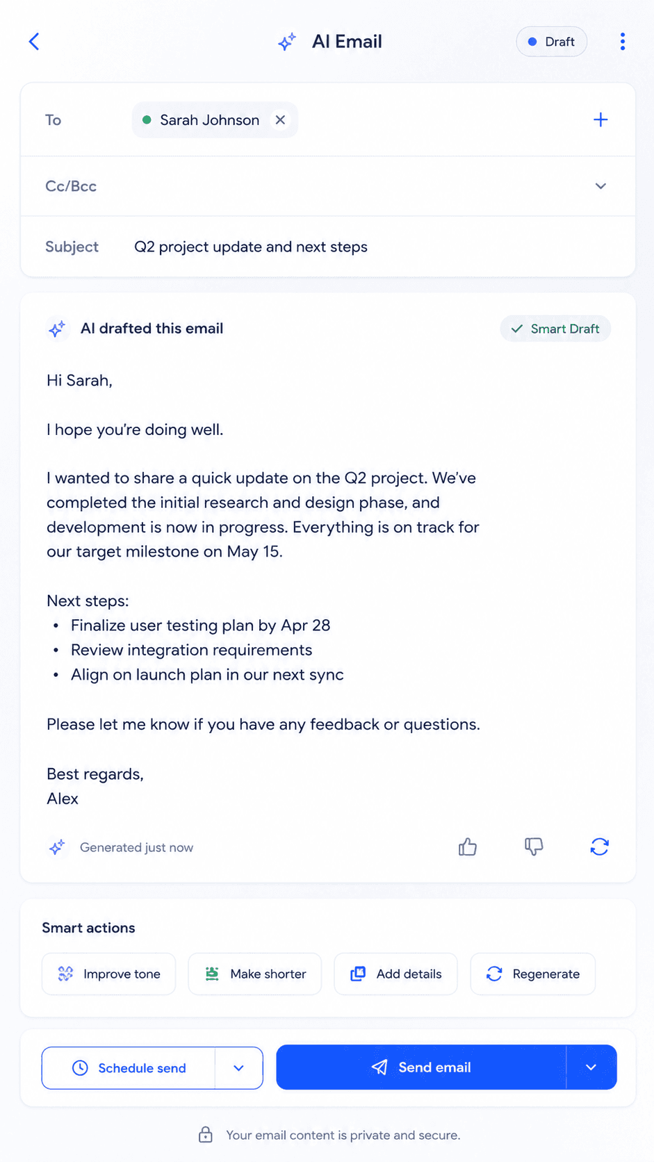 AI email screen